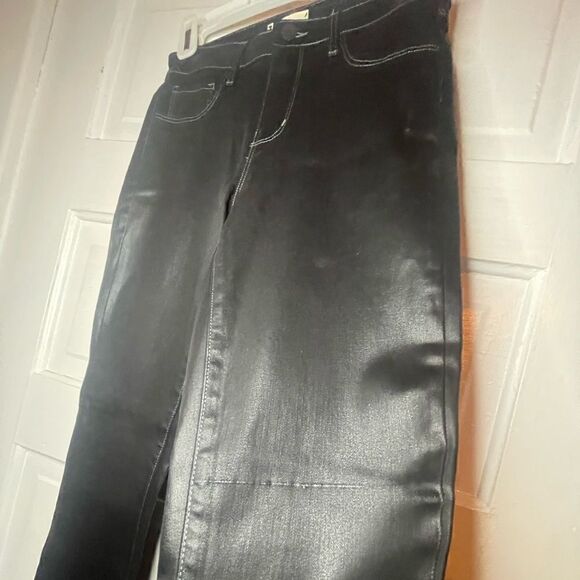 L’AGENCE Margot Skinny High Rise Contrast Coated Noir - Picture 8 of 15